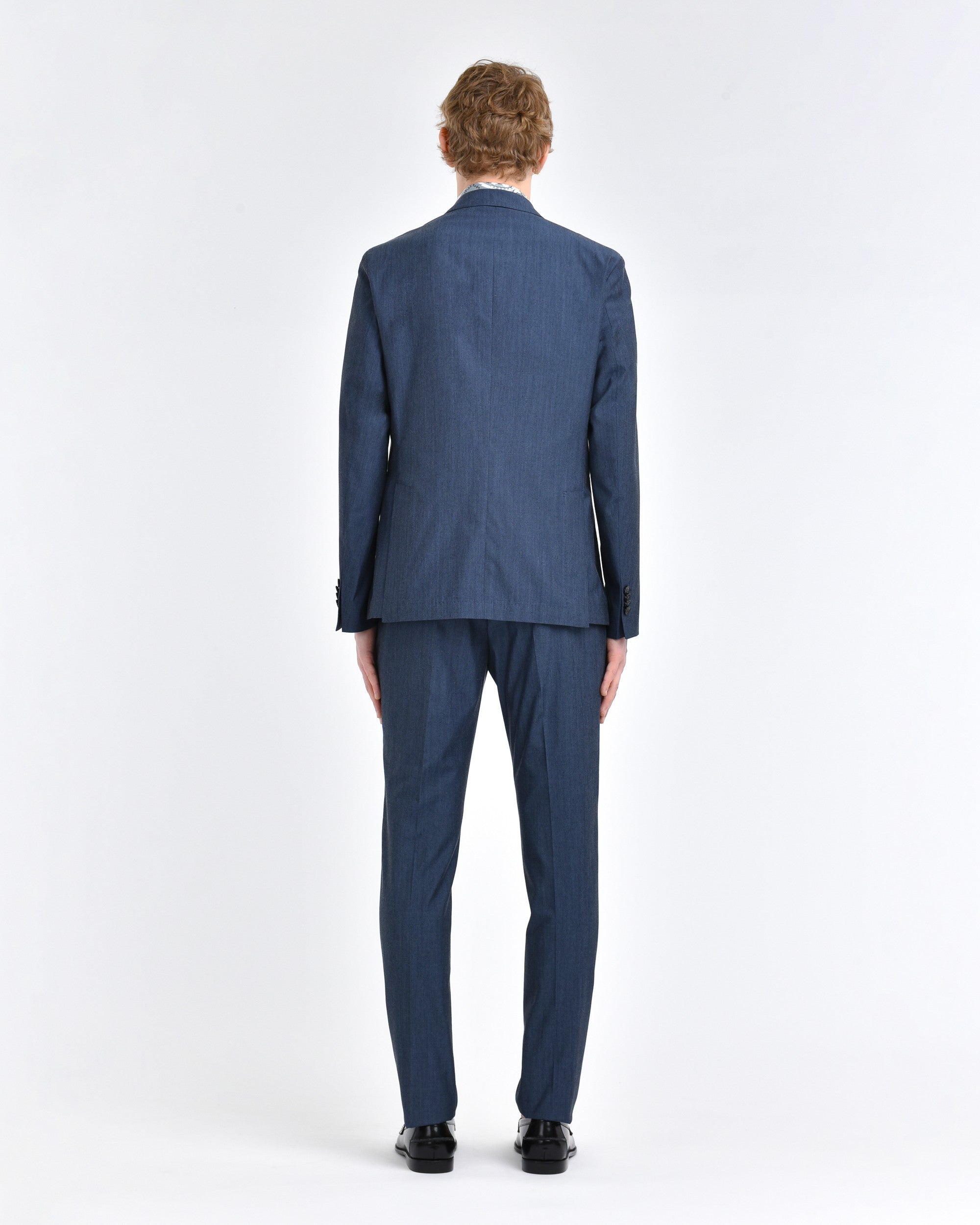 Manuel Ritz single-breasted poplin suit - Blue