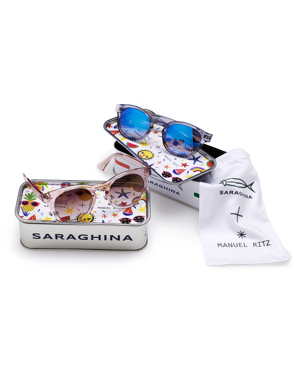 white polo`col sole in fronte` + free saraghina glasses