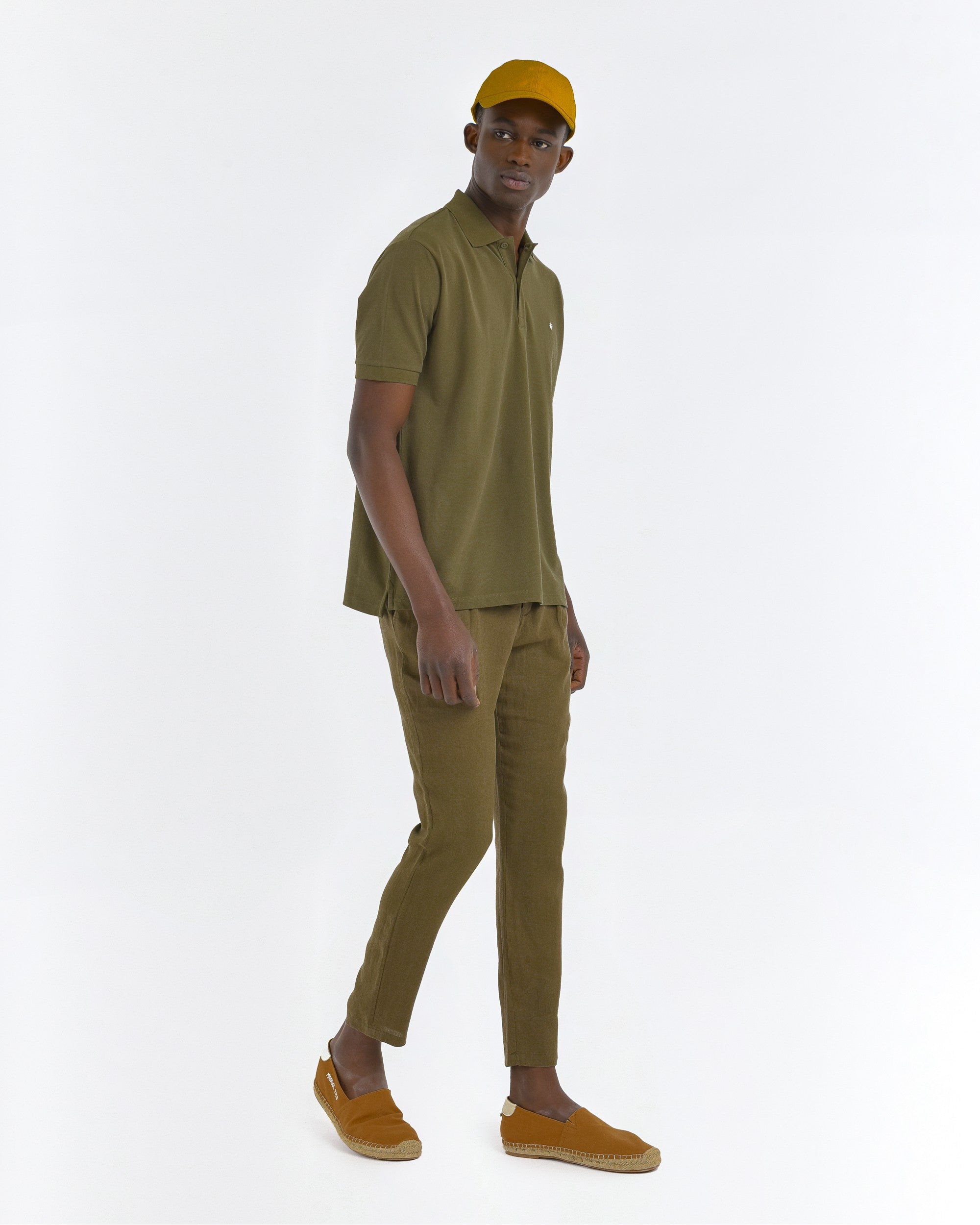 green washed linen jogging trousers Manuel Ritz Official