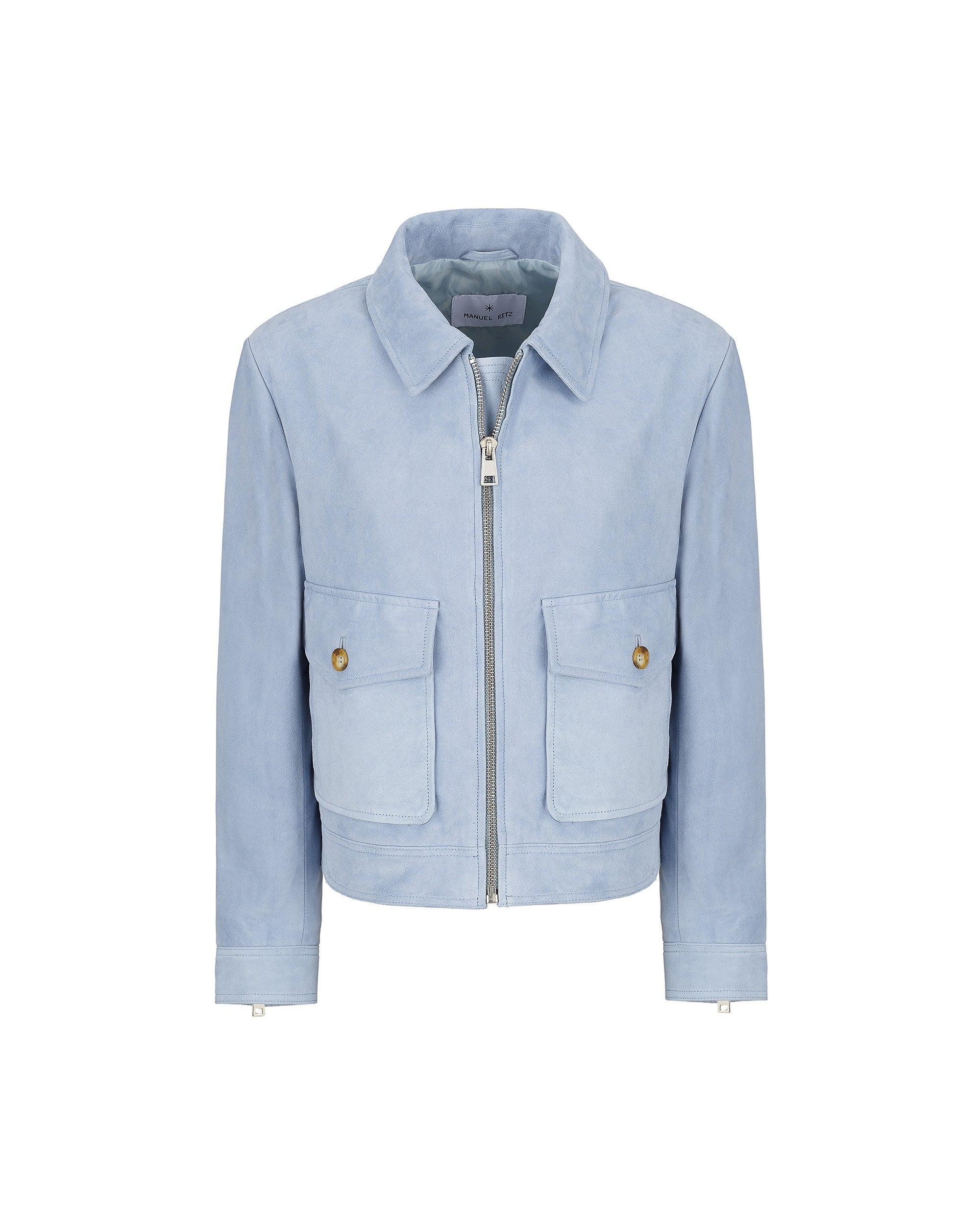 light blue suede jacket Manuel Ritz Official