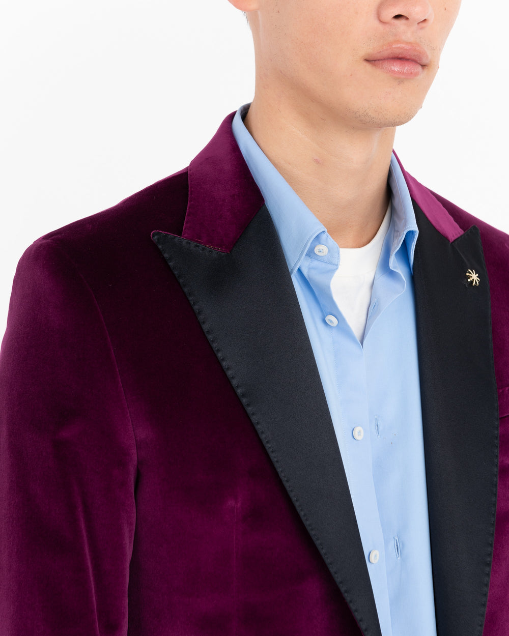 violet smooth velvet stretch jacket