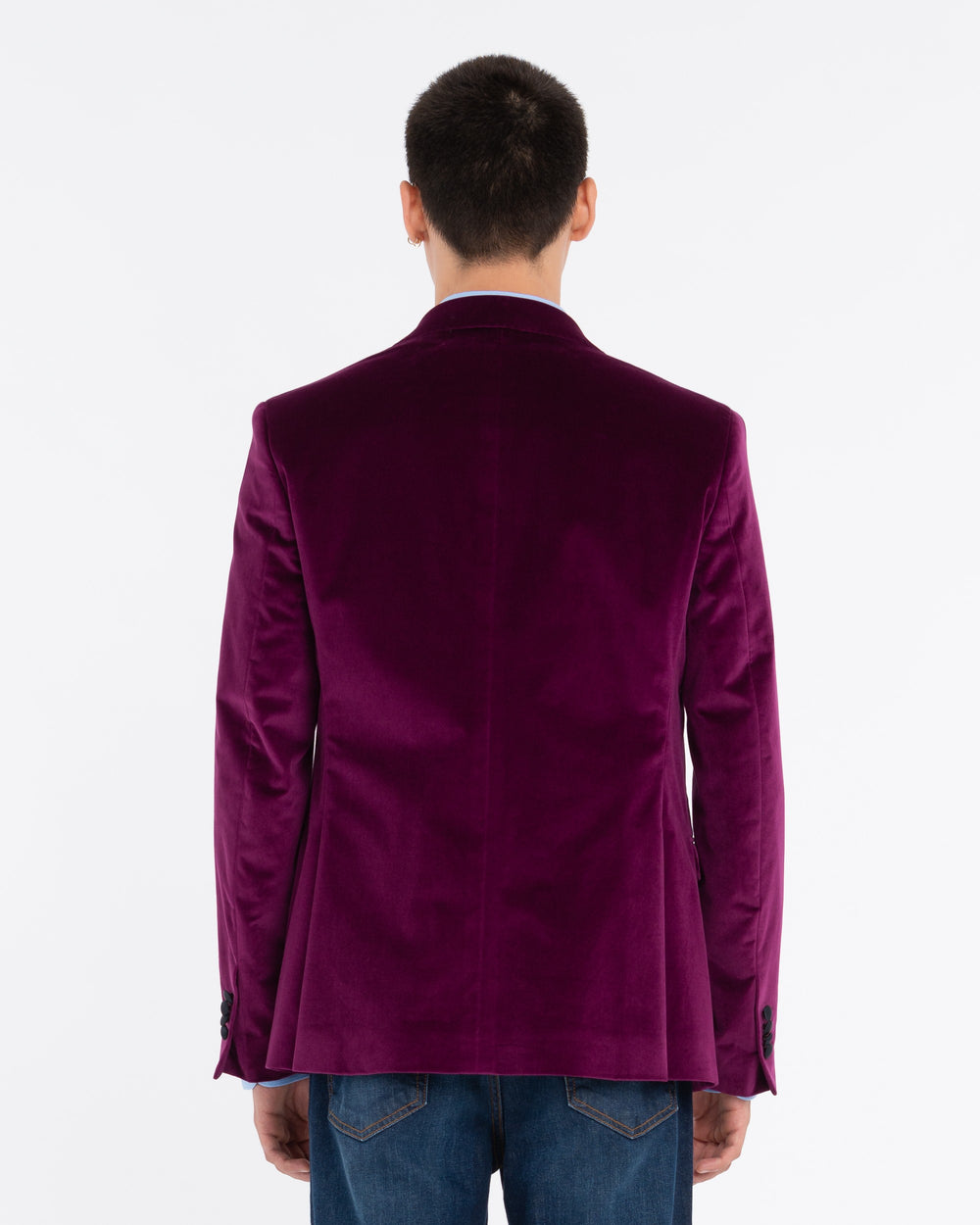 violet smooth velvet stretch jacket