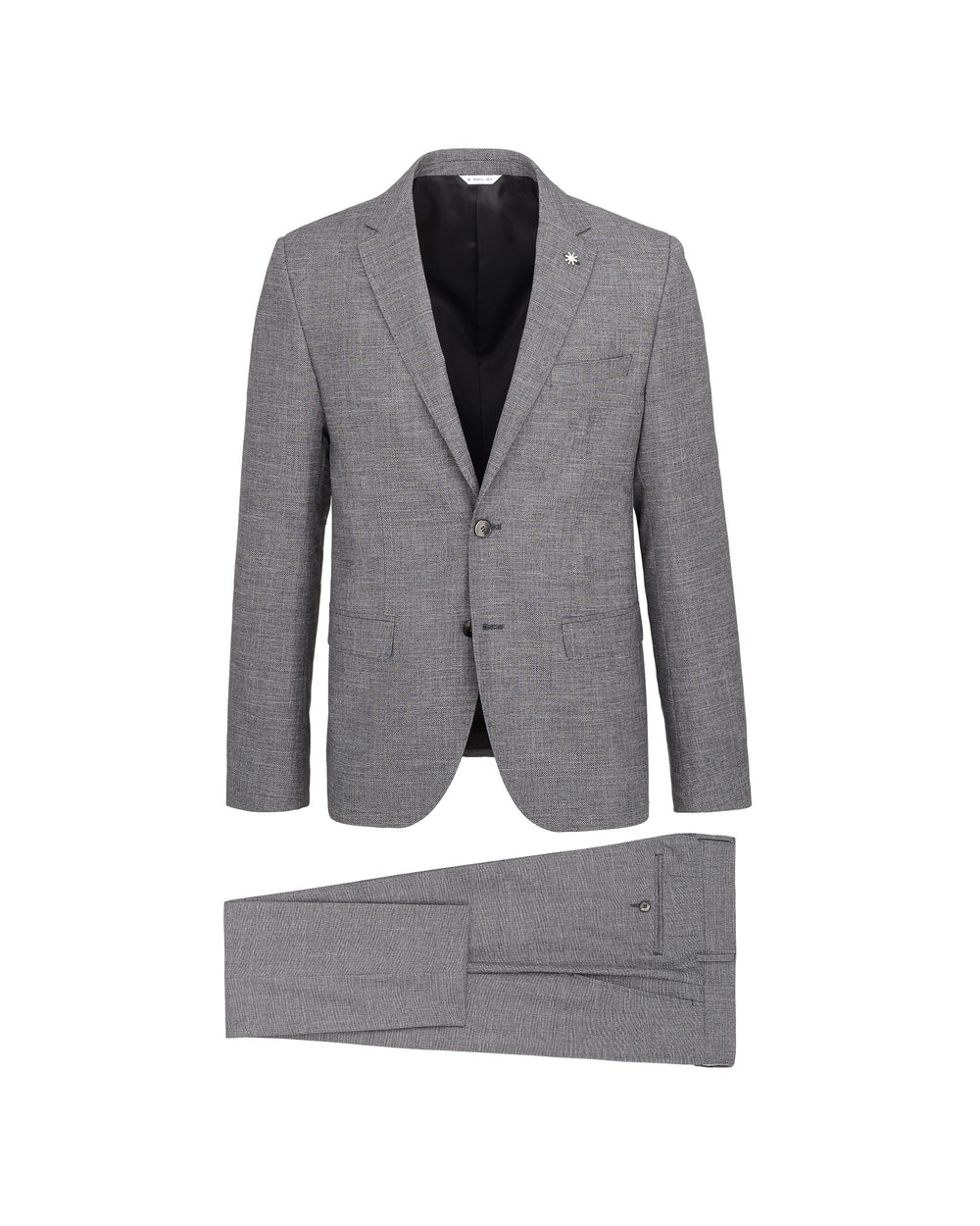 gray slim fit stretch viscose blend suit