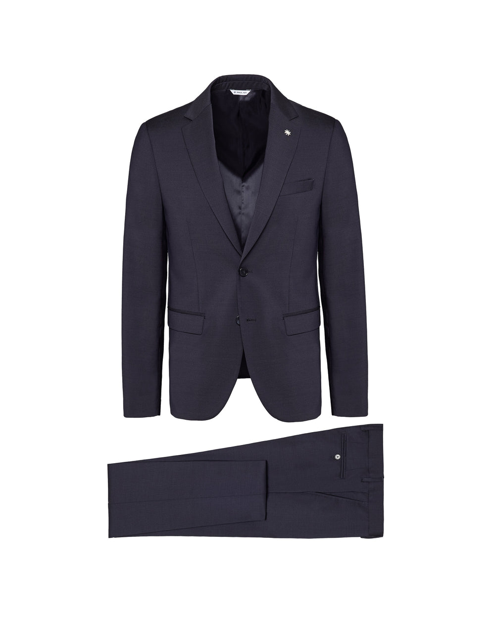 blue pure stretch wool slim fit suit