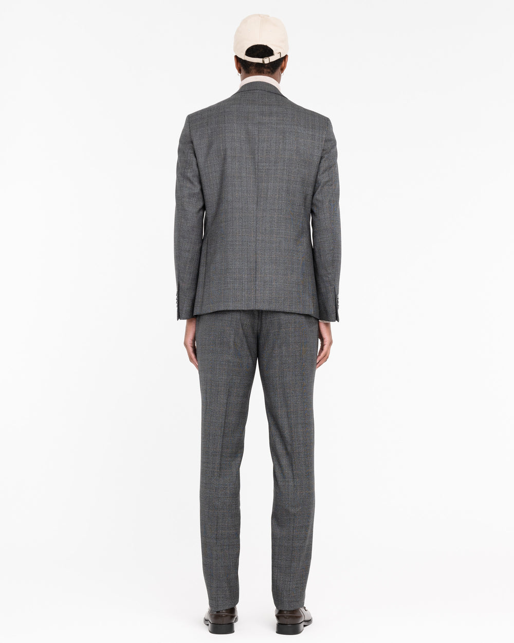 gray welsh stretch wool blend suit