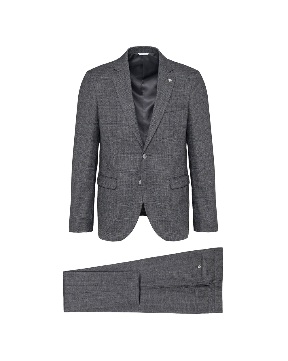 gray welsh stretch wool blend suit