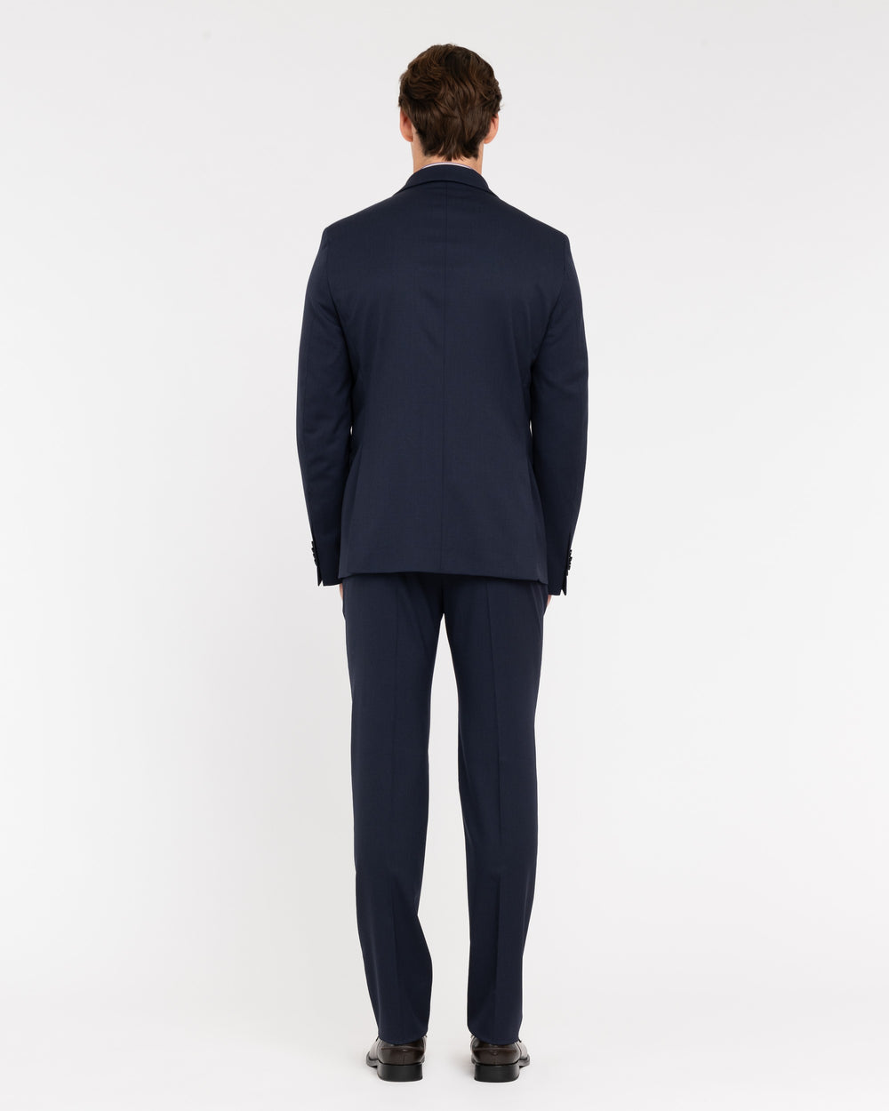 blue stretch wool slim fit suit