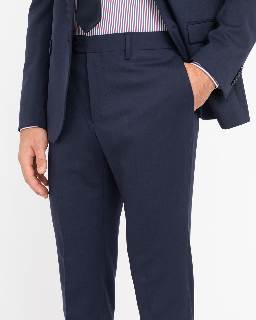 blue stretch wool slim fit suit