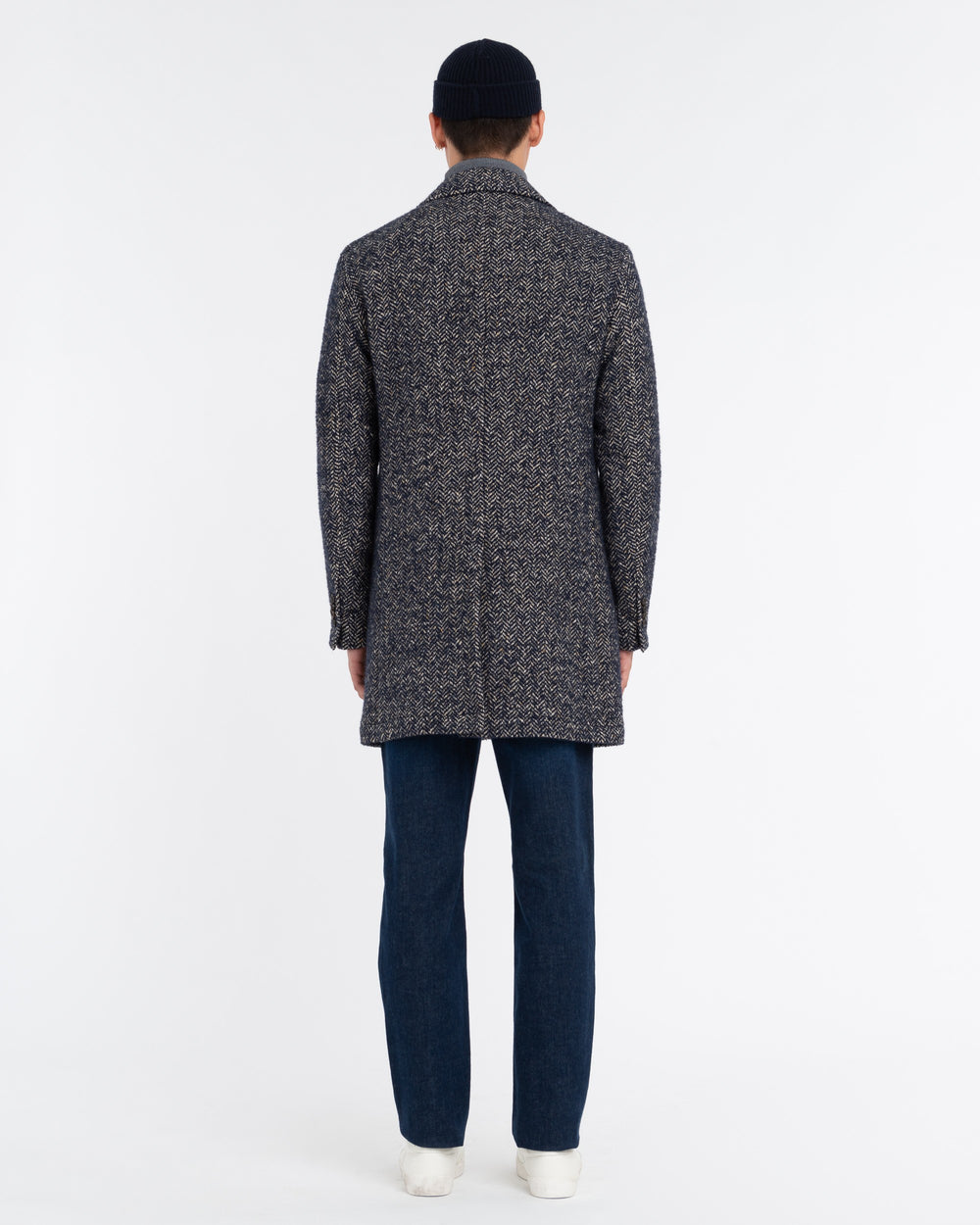 blue nuvola resca bouclè wool-blend coat