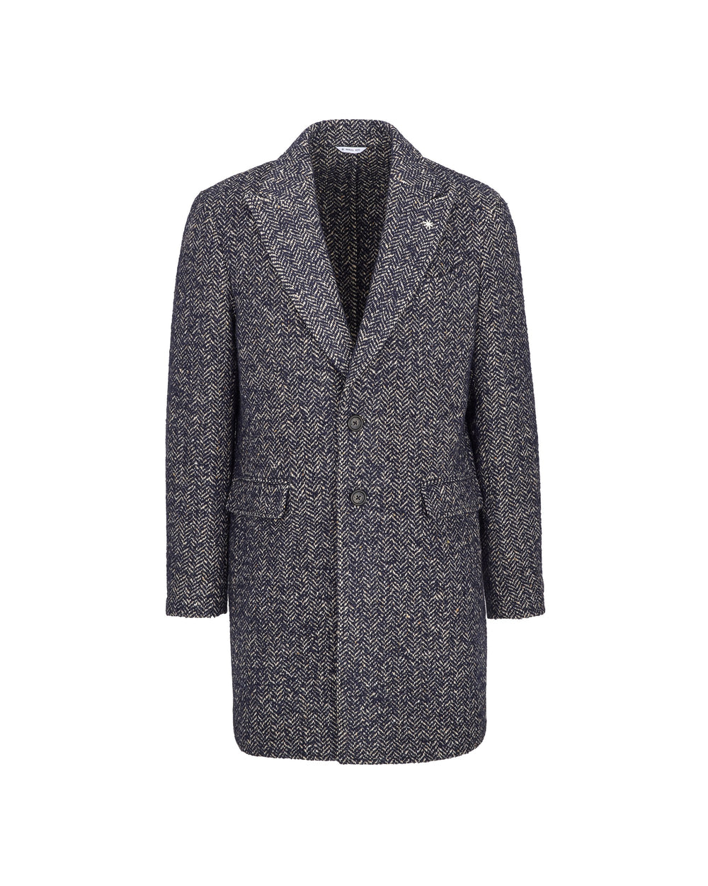 blue nuvola resca bouclè wool-blend coat