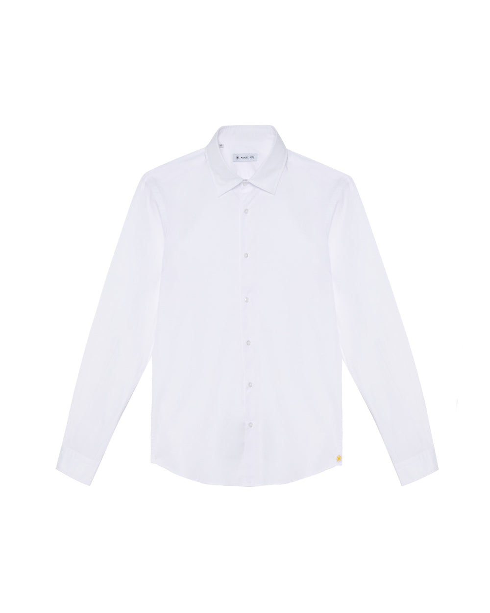 white washed stretch cotton poplin shirt