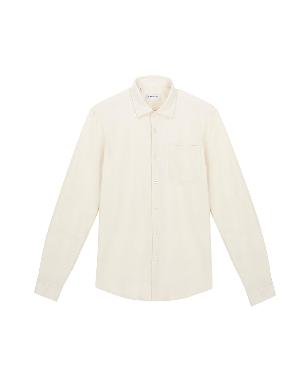 beige slim fit jersey shirt