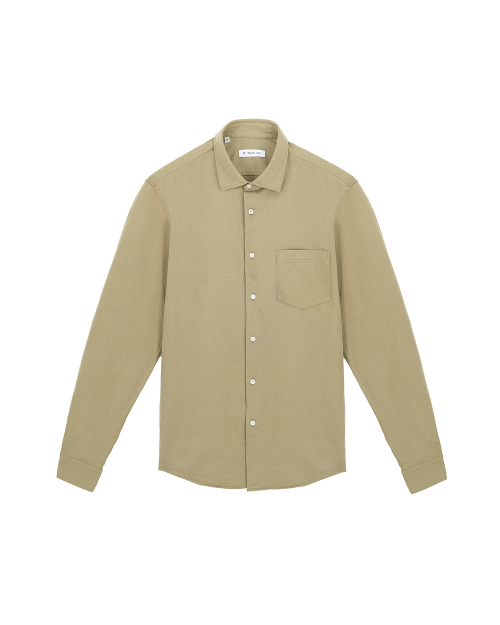 green slim fit jersey shirt