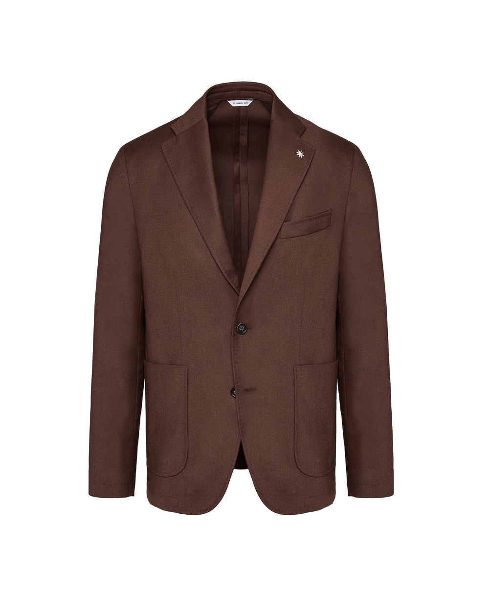 brown nuvola stretch wool flannel blazer