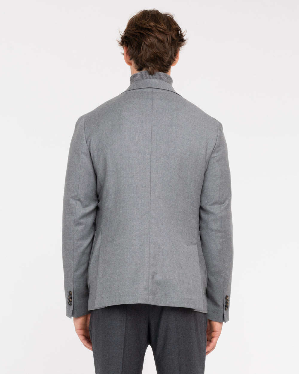 gray nuvola stretch wool flannel blazer