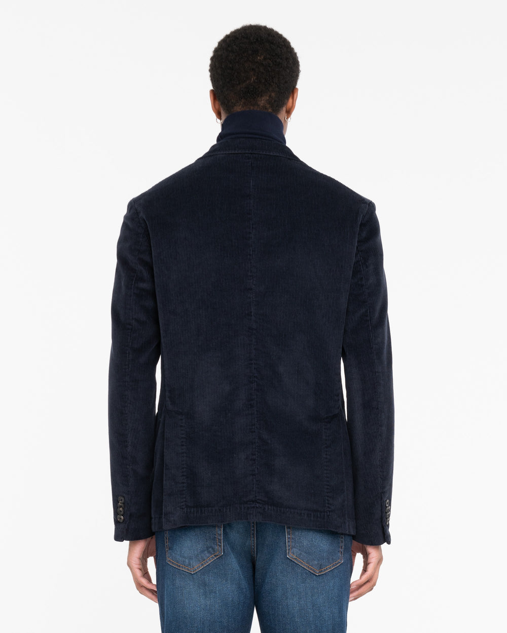 blue stretch corduroy nuvola blazer