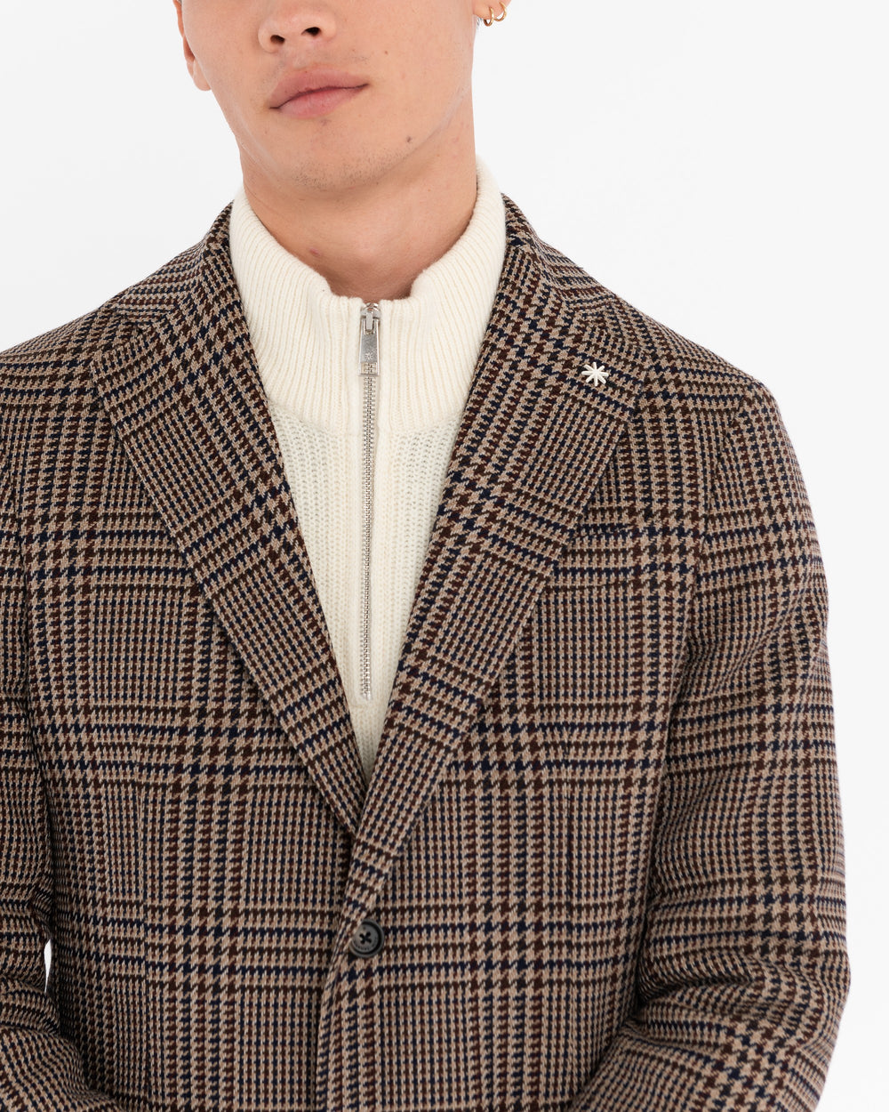 beige nuvola wales wool cotton blazer