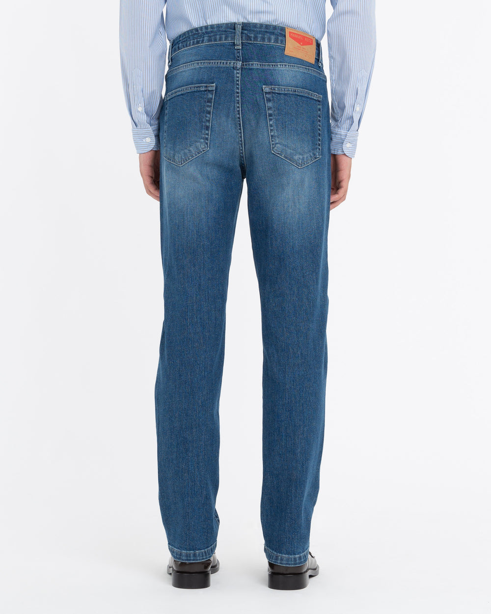 blue slim fit stretch denim