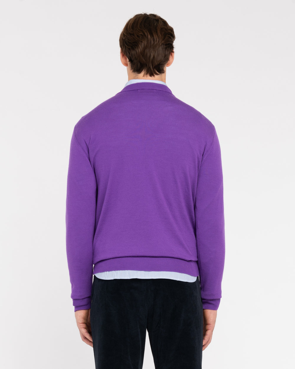 violet pure wool round neck sweater