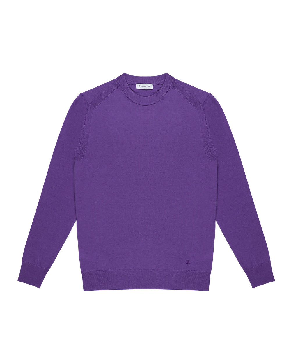 violet pure wool round neck sweater