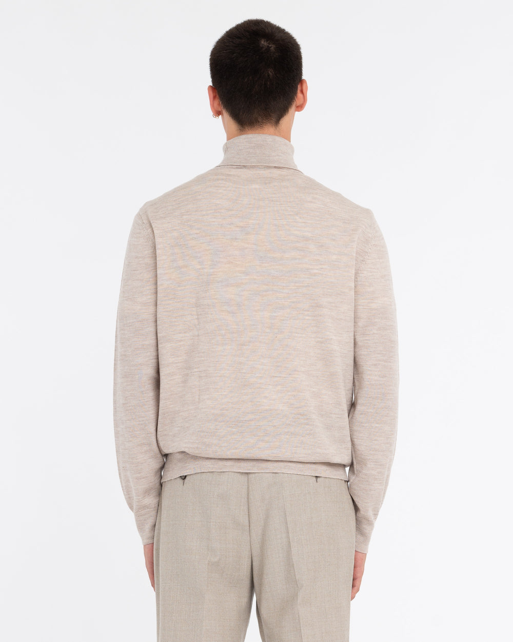 beige pure wool turtleneck