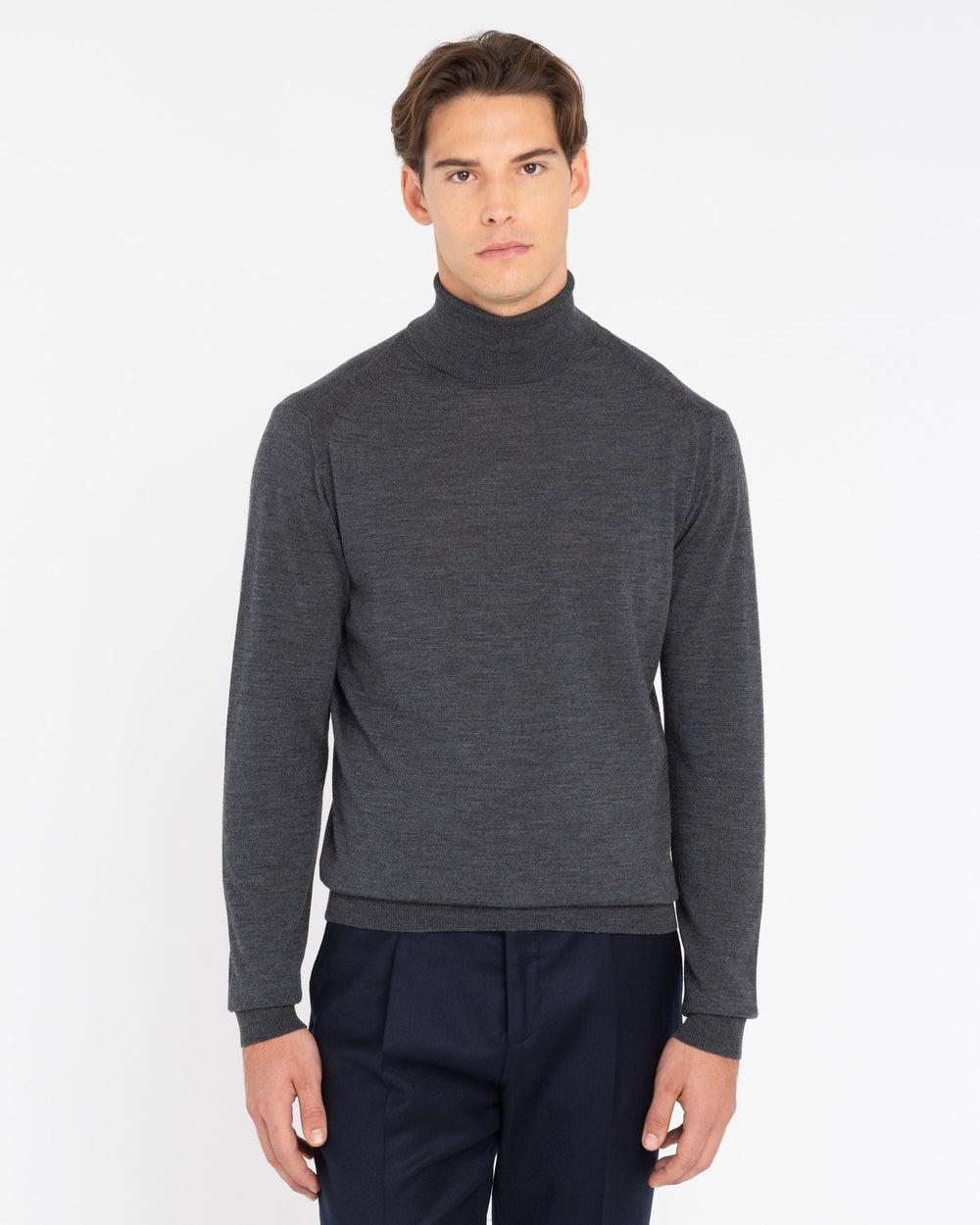 gray pure wool turtleneck