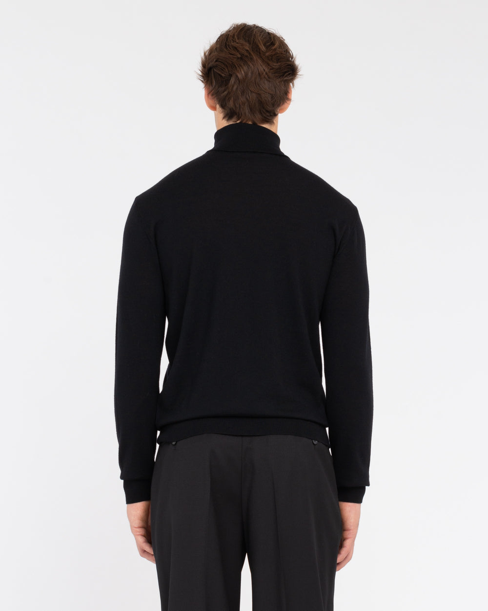 black pure wool turtleneck