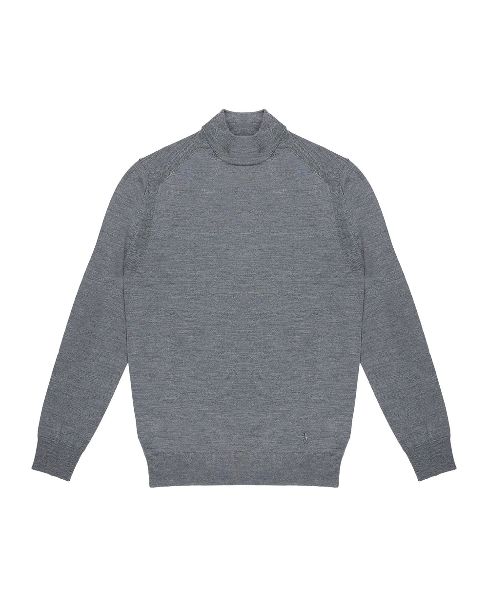 gray pure wool mock neck