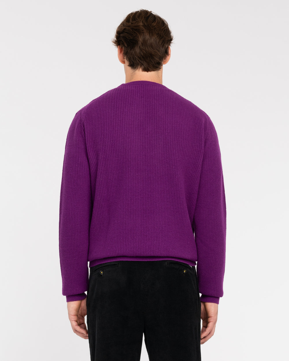 violet wool blend crew neck sweater