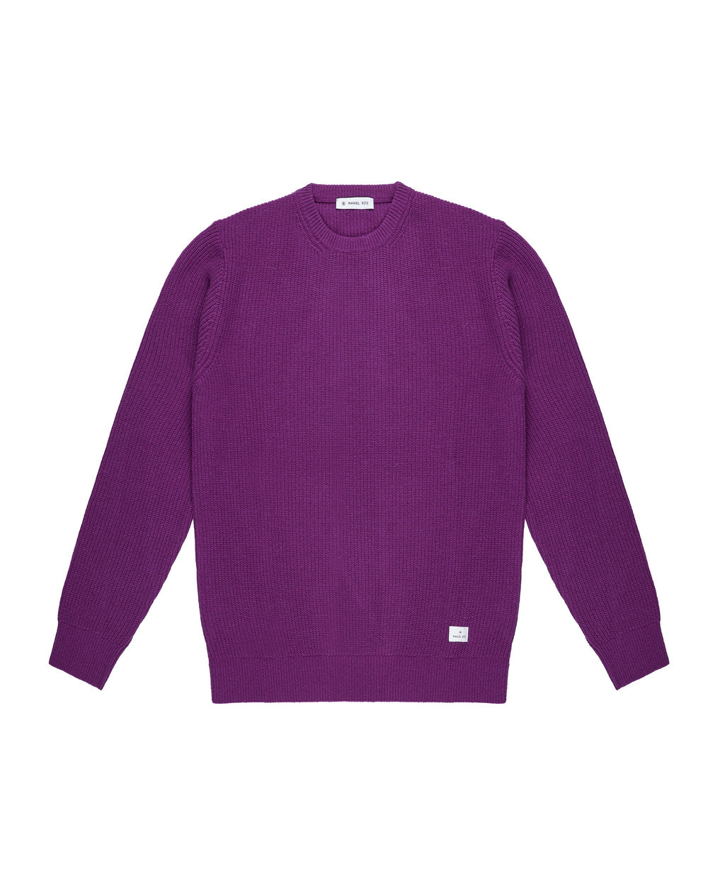 violet wool blend crew neck sweater