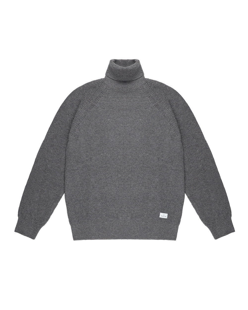 gray wool blend turtleneck sweater