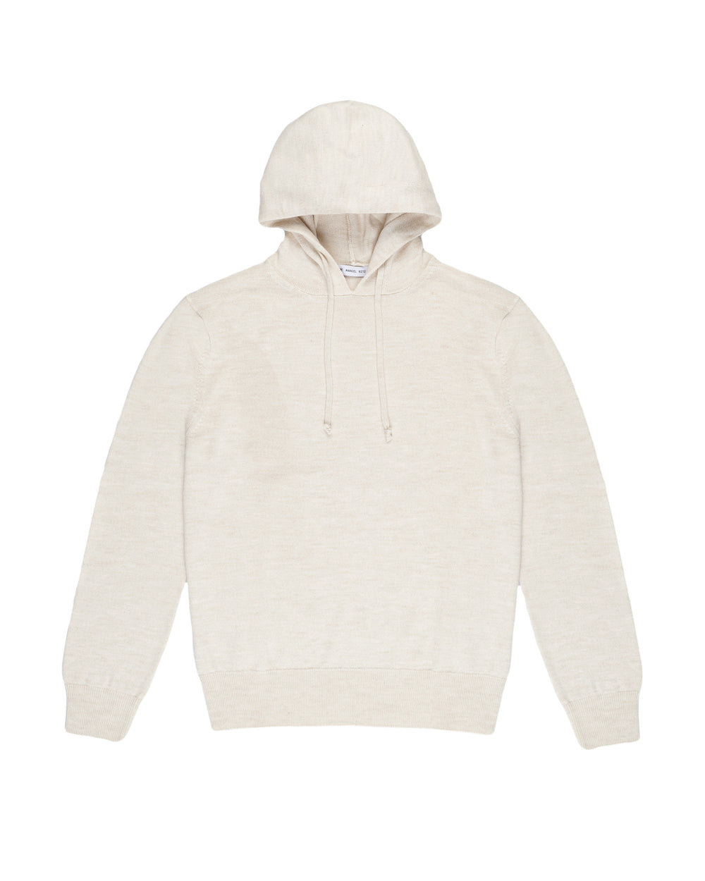 white wool-blend hoodie