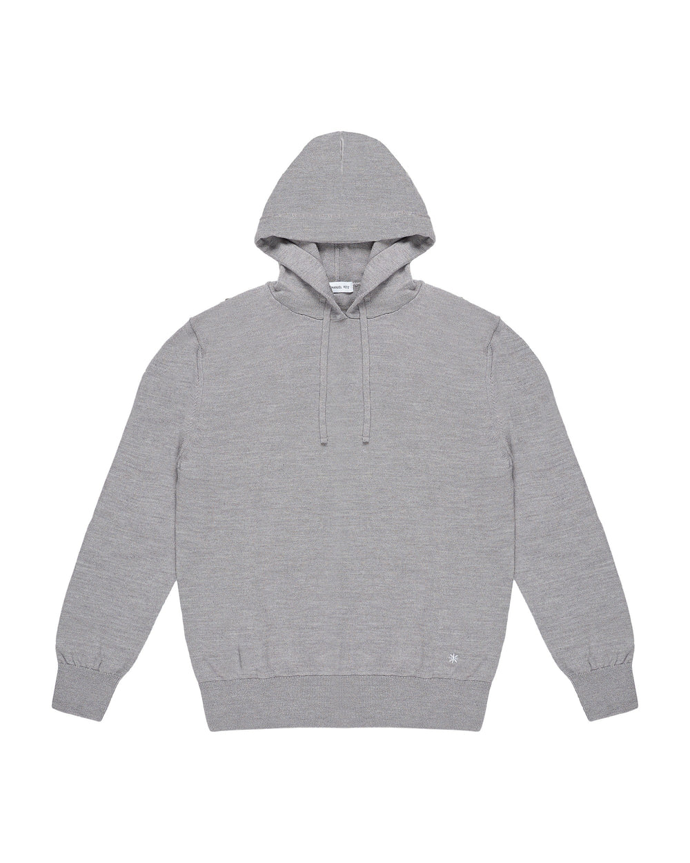 gray wool-blend hoodie