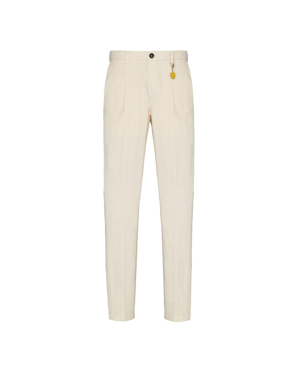 white stretch velvet pleated chinos