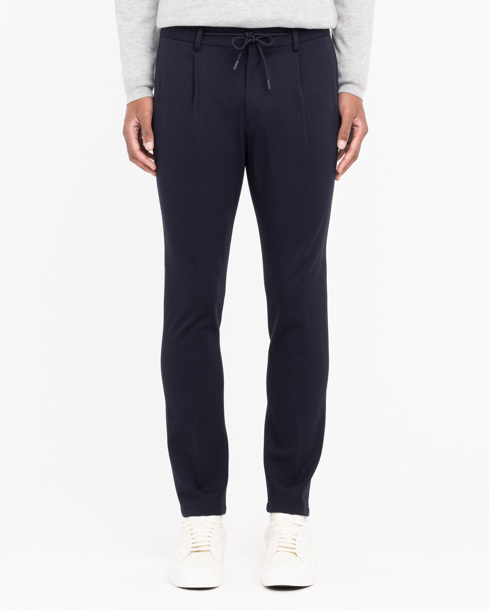 blue stitch milano stretch viscose jogging trousers