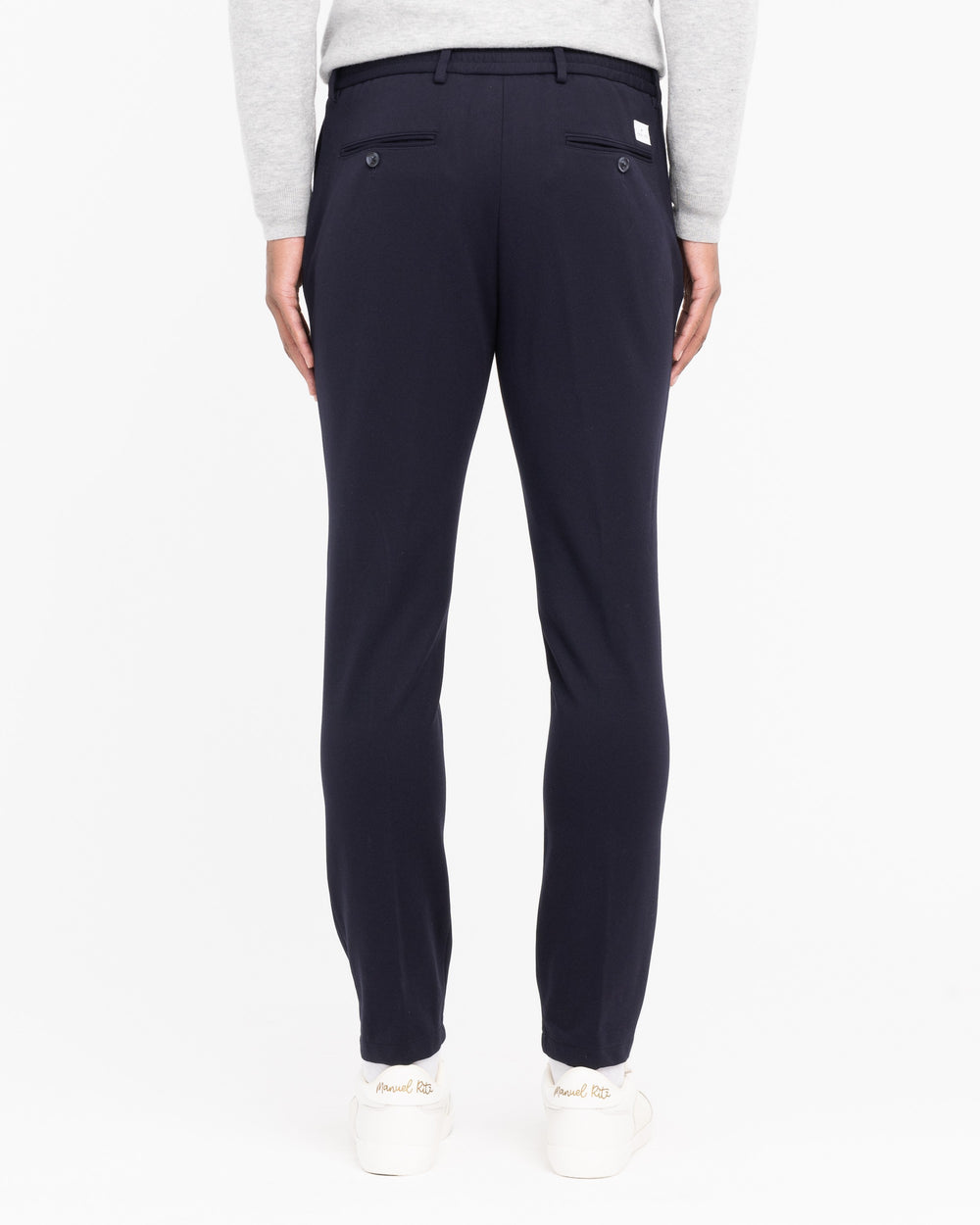 blue stitch milano stretch viscose jogging trousers