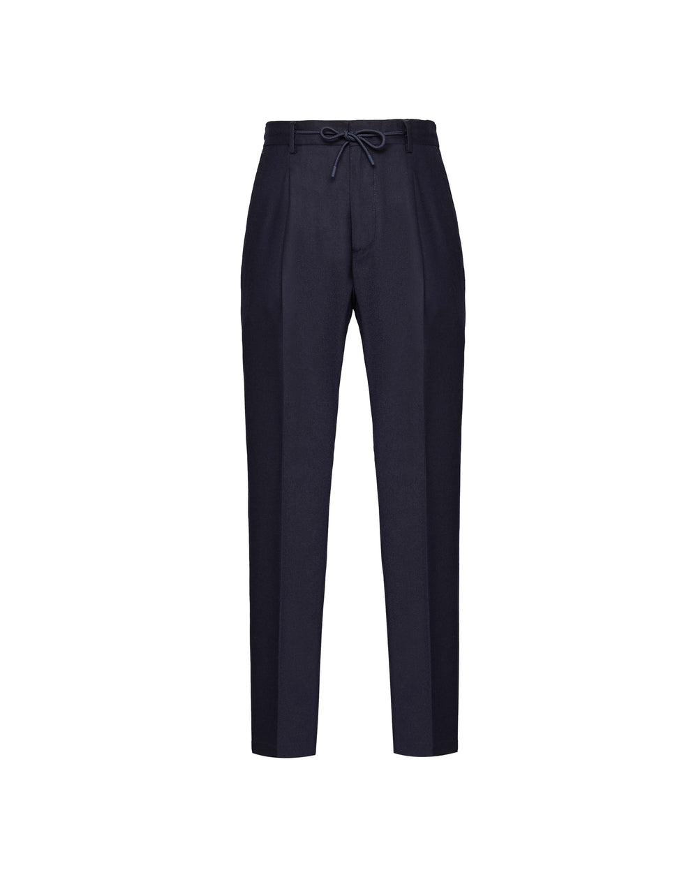 blue stretch wool flannel jogging trousers