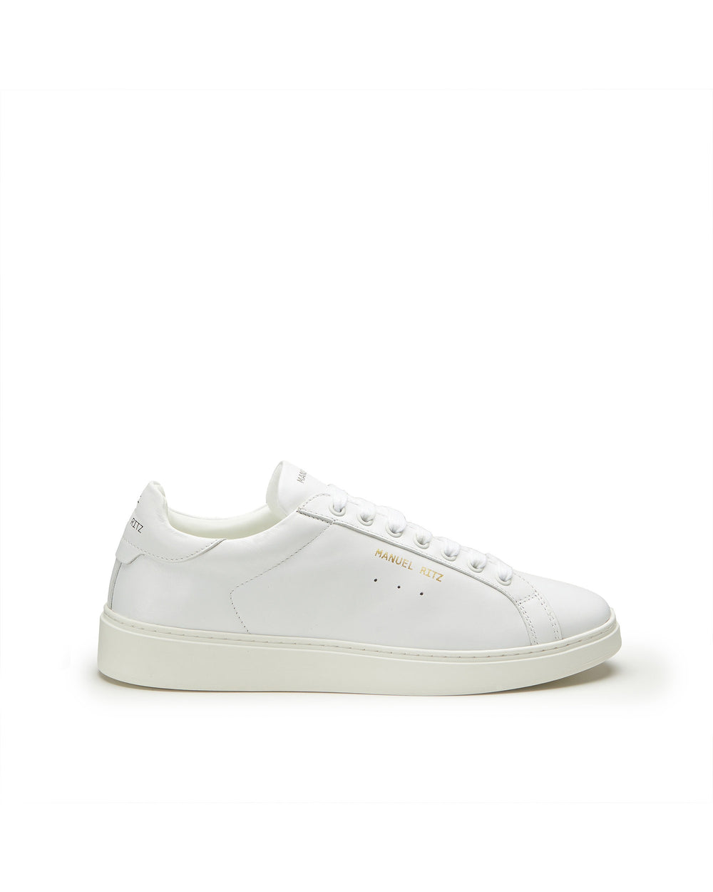 white leeather sneakers