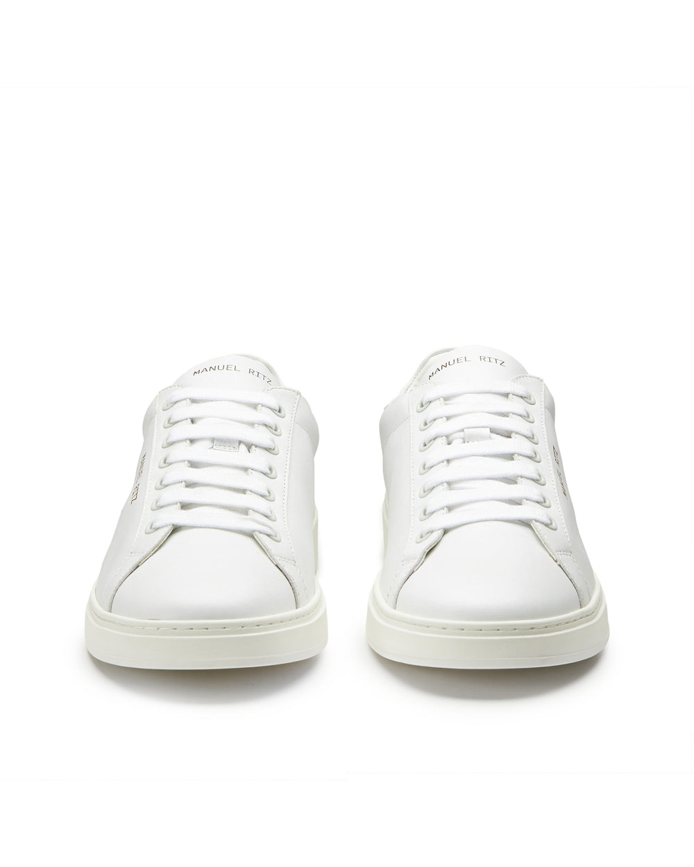 white leeather sneakers