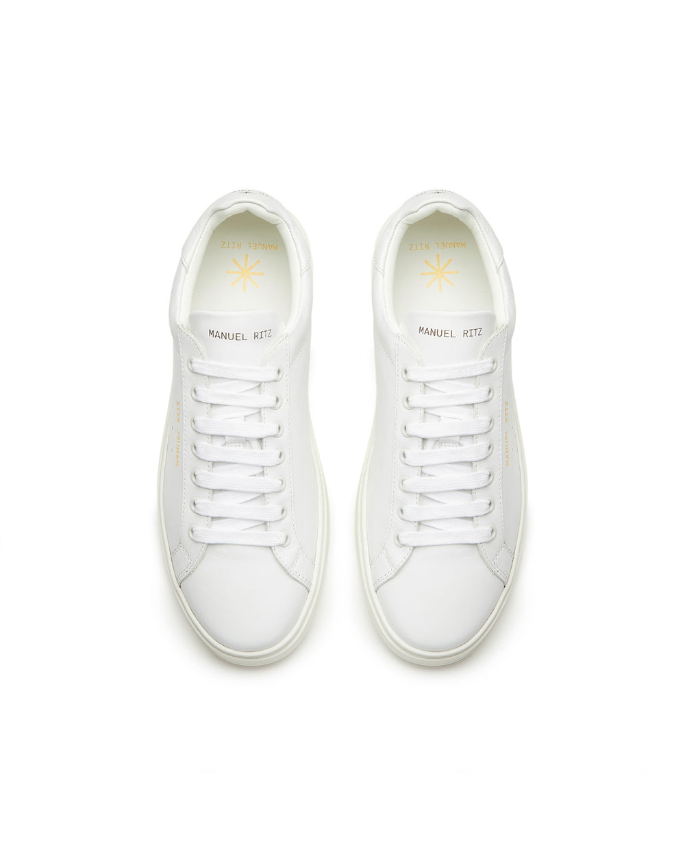 white leeather sneakers