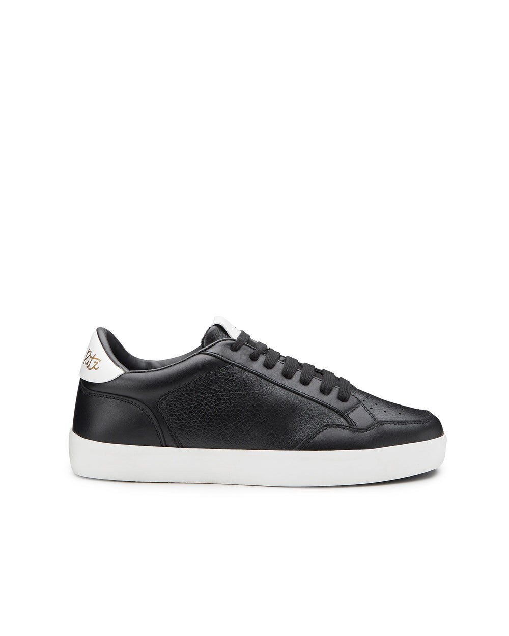 black leather mix sneakers