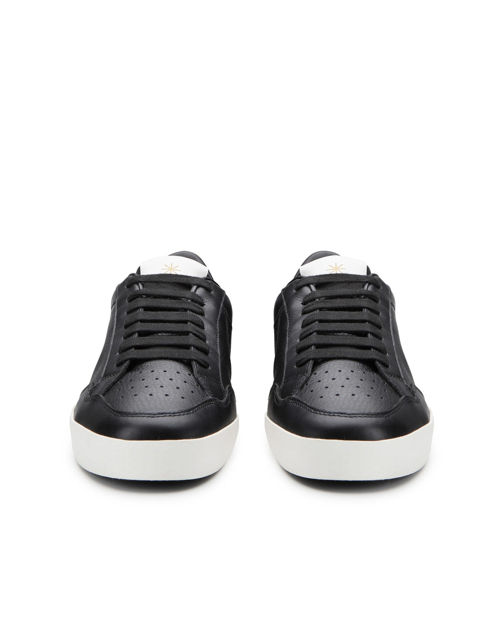 black leather mix sneakers