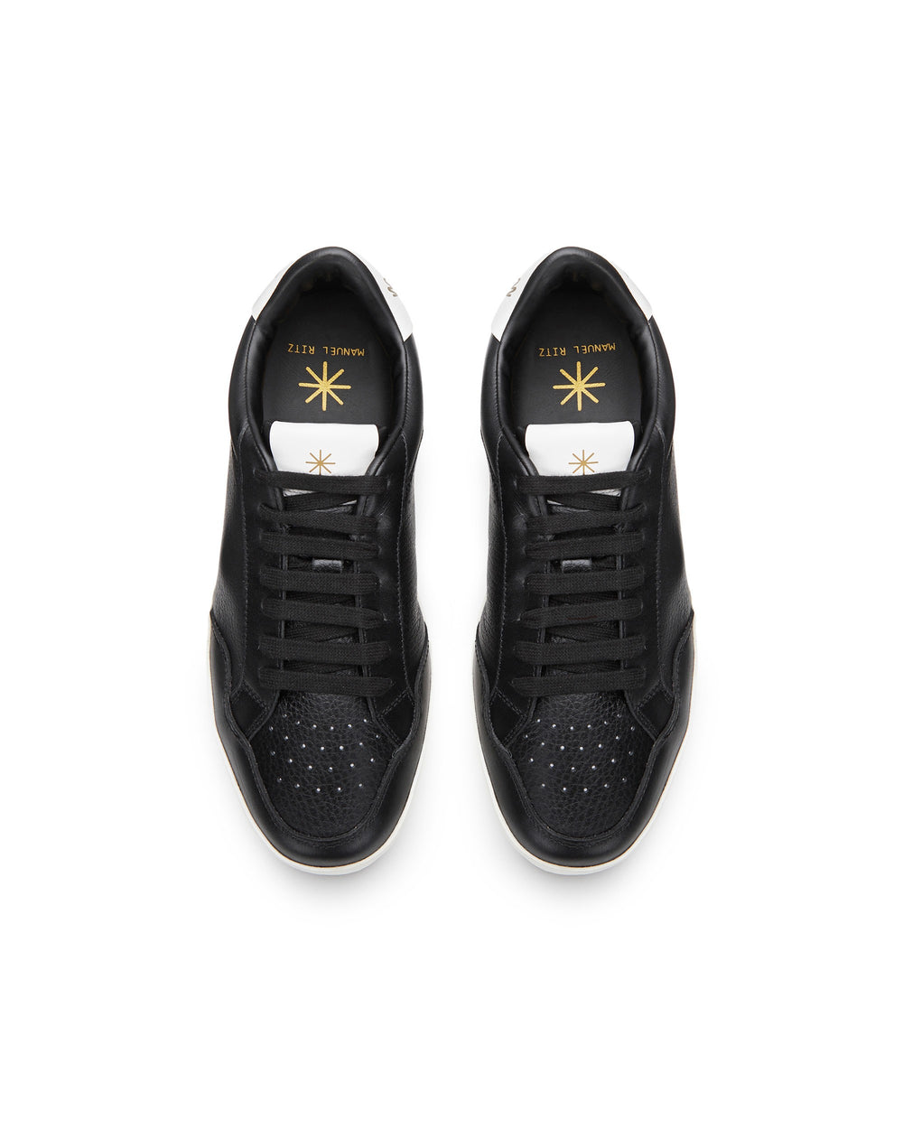 black leather mix sneakers