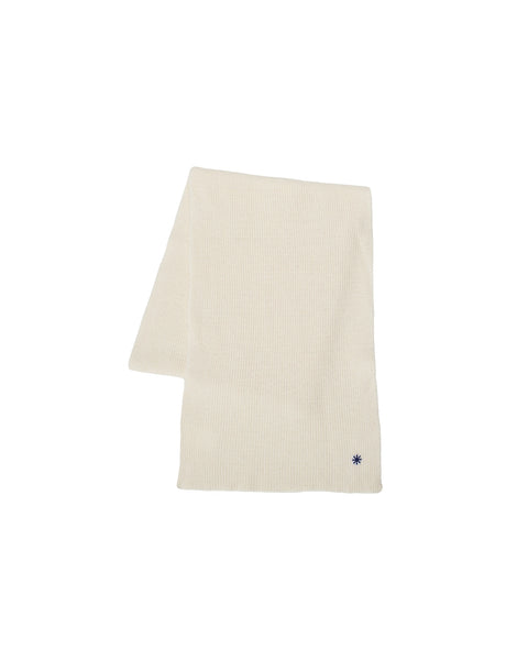 white english rib cashmere blend scarf