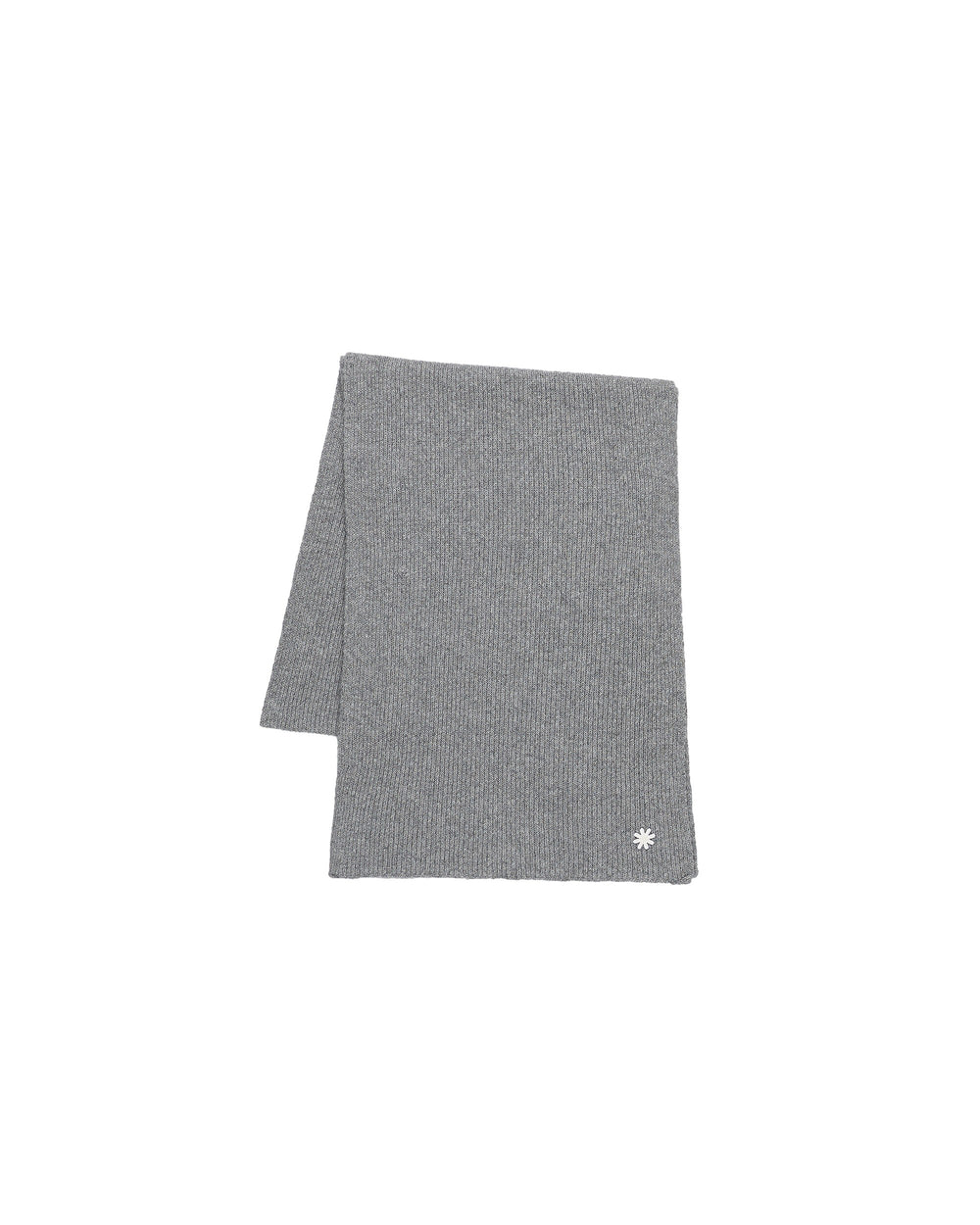 gray english rib cashmere blend scarf