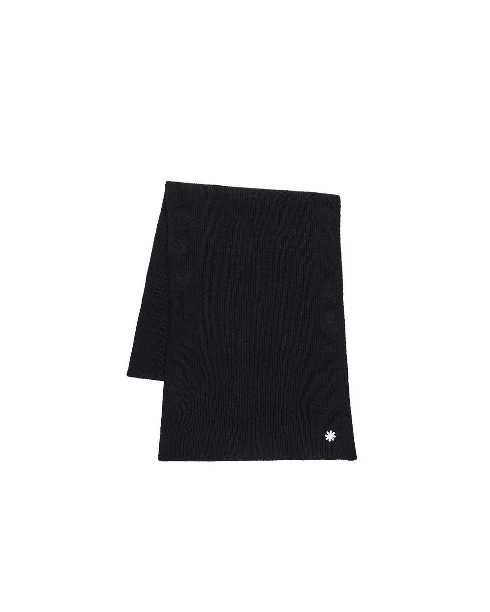 black english rib cashmere blend scarf