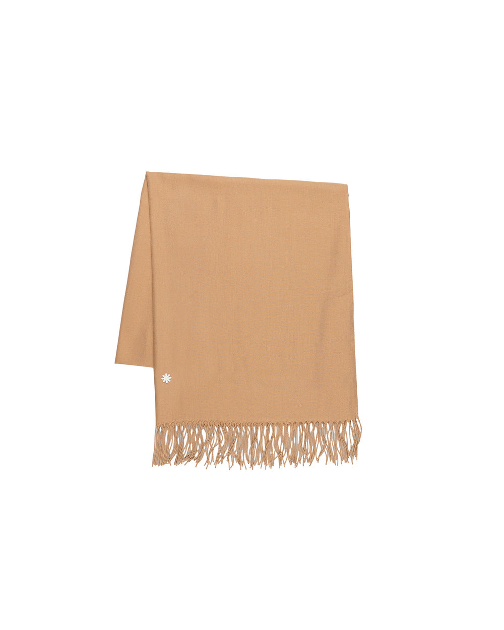 beige viscose blend scarf