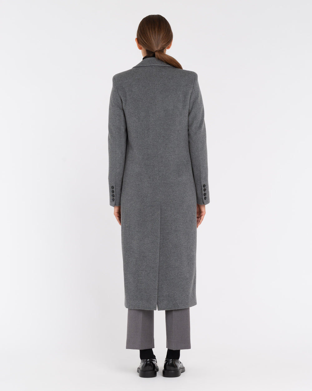 gray cashmere wool cloth coat