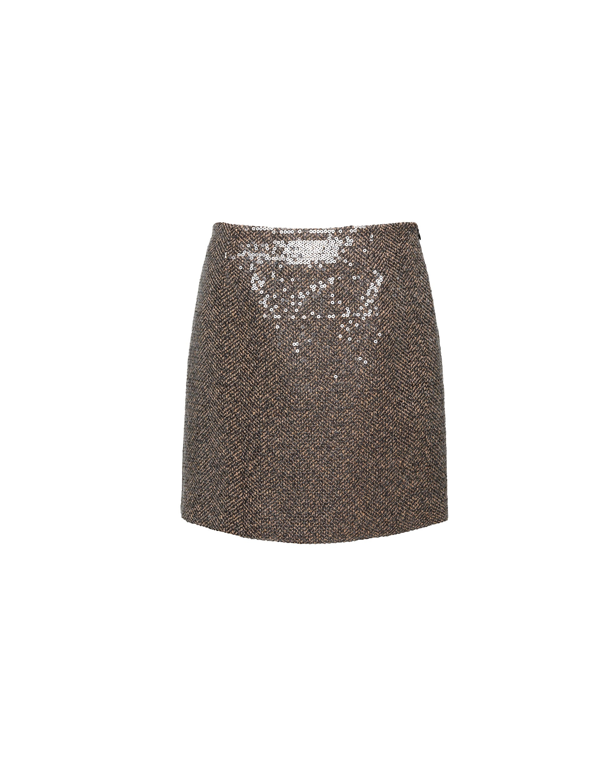 Embroidered sequin mini skirt hotsell