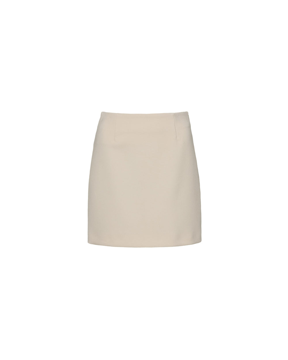 white stretch viscose poly mini skirt